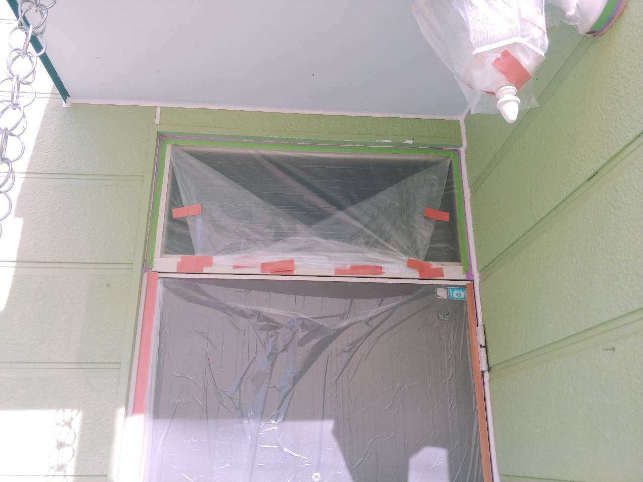 窓枠のシーリング施工完了後